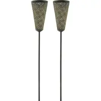 Luxform - 2x Solar Tuinfakkel - Leeds - LED - Werkend op zonne-energie - Set van 2 stuks