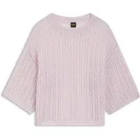BOSS Pull en maille ajourée de laine mélangée