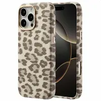 Selencia Coque Sabi imprimé panthère avec MagSafe pour Apple iPhone 16 Pro Max - Soft Ivory