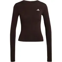 Adidas T-shirt fonctionnel 'Power Essentials' brun foncé / blanc