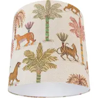 QAZQA Abat-jour en tissu multicolore avec imprimé animalier 40/40/40
