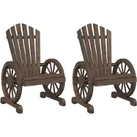 vidaXL Chaises de jardin Adirondack 2 pcs. Sapin massif