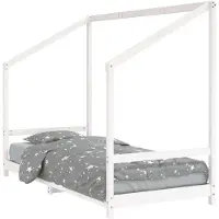 vidaXL Lit d'enfant blanc 90x200 cm pin massif