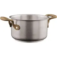 Sambonet Casserole vintage en acier inoxydable , modèle 1965, pour la cuisson de la viande, diamètre 16 cm. Référence : S0136-S00487-51907-16