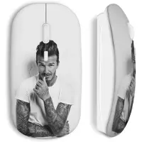 MANIACASE Souris sans fil - - Beckham - Clé USB wifi incluse - Compatible Mac et PC - Blanc