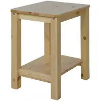 Homestyle4u Table De Chevet En Bois Nature