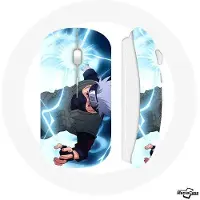 MANIACASE Souris Sans Fil - Naruto - Kakashi Hatake - Compatible Mac et PC - Clé USB Wi-Fi - Blanc