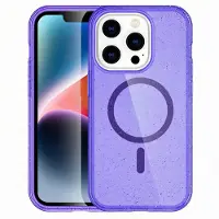 IMoshion Coque Pailletée avec MagSafe pour Apple iPhone 13 Pro - Paillettes Violet