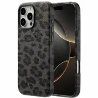 Selencia Coque Sabi imprimé panthère avec MagSafe pour Apple iPhone 16 Pro Max - Midnight Black