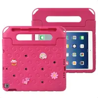 IMoshion Coque kidsproof avec poupées amovibles pour Apple iPad 9 (2021) 10.2 pouces / iPad 8 (2020) 10.2 pouces / iPad 7 (2019) 10.2 pouces - Rose