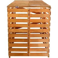 Lendo Online Entourage de poubelles Lendo en ligne : simple 71x80x118 cm Bois marron