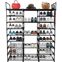 Lendo Online Porte-Chaussures 129x31x158 cm Acier Noir