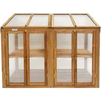 Lendo Online Mini Serre de Culture Bois 120x49x97,5 Marron