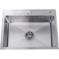 Lendo Online Évier Inox Argent 59×44 Trou de Robinet