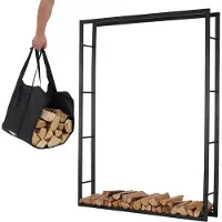 Lendo Online Range-bûches 148x196 Acier Thermolaqué Noir