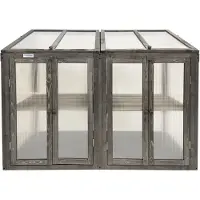 Lendo Online Mini Serre de Culture Bois 120x49x97,5 cm Gris