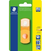 Staedtler Spitzdose mit Radierer 2in1 neonorange