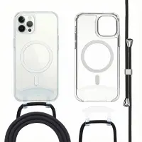 IMoshion Coque MagSafe avec cordon amovible Apple iPhone 12 Pro Max - Transparent