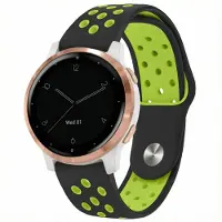 IMoshion Bracelet sport en silicone - Connexion universelle 18 mm - Black & Lime