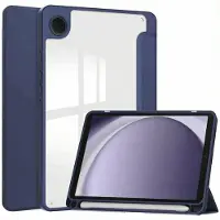 IMoshion Coque tablette rigide Trifold pour Samsung Galaxy Tab A9 8.7 pouces - Bleu foncé