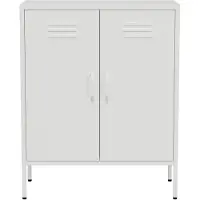 Lendo Online Buffet 80×40×100 cm Métal Blanc