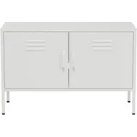 Lendo Online Meuble TV 100x40x65 cm Métal Blanc