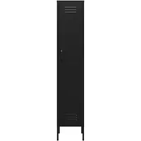 Lendo Online Armoire Vestiaire 35x50x180 cm Métal Noir