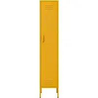 Lendo Online Armoire Vestiaire 35x50x180 cm Métal Jaune