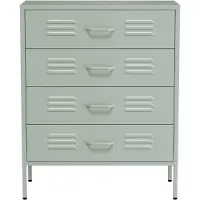 Lendo Online Commode 80x40x100 cm Métal Vert