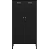 Lendo Online Armoire Vestiaire 90x50x180 cm Métal Noir