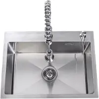 Lendo Online Évier Inox Argent 59×44 Robinet Extractible