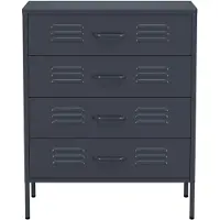Lendo Online Commode 80x40x100 cm Métal Anthracite
