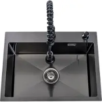 Lendo Online Évier Inox Anthracite 59×44 Robinet Extractible