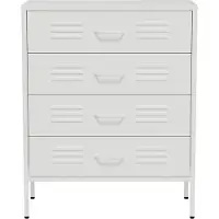 Lendo Online Commode 80x40x100 cm Métal Blanc