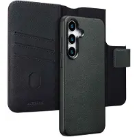 Accezz Étui de télephone portefeuille en cuir 2-en-1 avec MagSafe Samsung Galaxy S25 Plus - Onyx Black