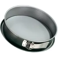 Zenker 6904 Moule À Charnière Rond 28 Cm À Fond Plat, Moule Gateau Rond, Moule À Manqué, Moule Charniere Fond Plat, Moule Rond, Moule Patisserie, Acier, 28 Cm