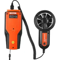Vevor Anémomètre Portable -10℃ à 60℃ Mesureur Numérique Vitesse du Vent CFM