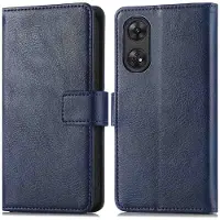 IMoshion Étui de télephone portefeuille de luxe pour Oppo Reno 8 T (4G) - Bleu foncé