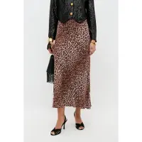 Rixo pour femme. 020.00298.000.05249 Jupe Kelly marron (XS), Casuel, Fête, Imprimé animal, Soie