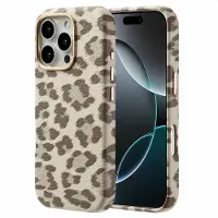 Selencia Coque Sabi imprimé panthère avec MagSafe pour Apple iPhone 16 Pro - Soft Ivory