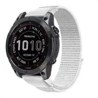 IMoshion Bracelet QuickFit en nylon - Connexion Garmin 20 mm - Taille L/XL - Blanc