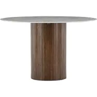 Ebuy24 Härön Table de salle à manger Ø120 cm mocca.
