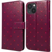IMoshion Étui de télephone portefeuille Design Apple iPhone 14 - Crush Check Coral Dust