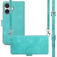 IMoshion Etui de télephone portefeuille avec cordon Apple iPhone 16 - Turquoise