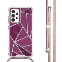 IMoshion Coque Design avec cordon pour Samsung Galaxy A53 - Bordeaux Graphic