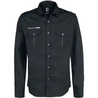 Brandit Chemise manches longues de - Chemise Manches Longues Rockstar - S - 5XL - pour Homme - noir - Taille 3XL