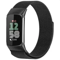 IMoshion Bracelet magnétique milanais Fitbit Charge 5 - Taille M - Noir
