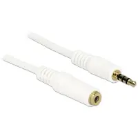 DeLOCK Câble Jack 3,5mm ST/BU 4Pin iPhone 5,0m blanc -