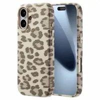 Selencia Coque Sabi imprimé panthère avec MagSafe pour Apple iPhone 17 - Soft Ivory