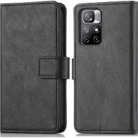 IMoshion Étui de télephone portefeuille de luxe Xiaomi Redmi Note 11 (4G) / Note 11S (4G) - Noir